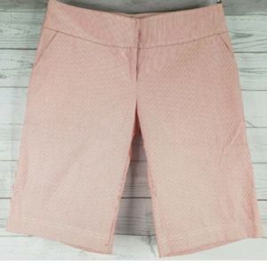 Jun Bermuda Shorts Sz Medium Red White Stripe